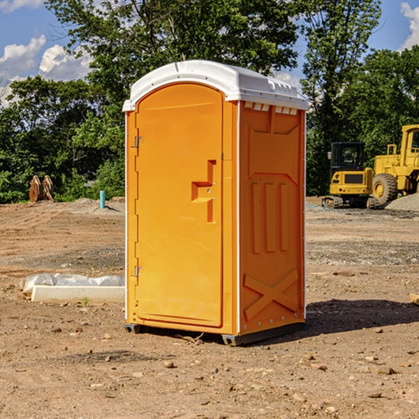 how often are the porta potties cleaned and serviced during a rental period in Bakersville OH